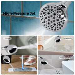 VANCOCO High-Pressure Handheld Shower Head – 9 Spray Modes, 5-Stage Filter, 69" Hose