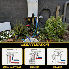 VANCOCO Tankless Water Heater Valve Kit 3/4 Inch, Hot & Cold Brass Isolation Value with Pressure Relief Valve for Tankless Water Heater Fit (3/4" IPS Connections)