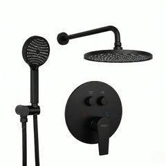VANCOCO 10" Shower System with Handheld Spray - Matte Black