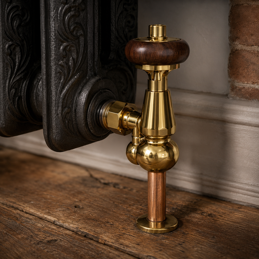 Optimising Period Heating: The Technical Advantages of a Polished Brass Corner TRV Set