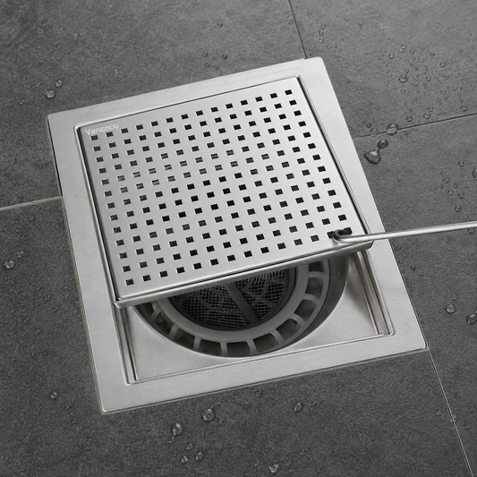 Fluiddynamik und Bauwerksabdichtung: Die Mechanik des 150×150 mm Edelstahl-Bodenablaufs mit 360°-Siphon