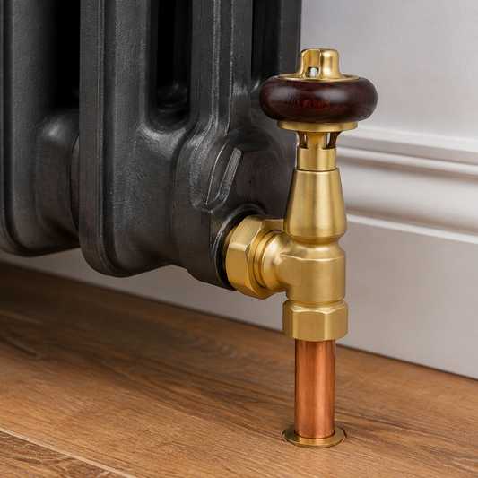 Thermal Regulation and Structural Integrity: The Brushed Gold Corner TRV Set