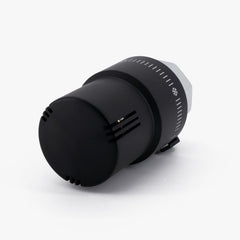VANCOCO Thermostatkopf Heizkörperventil M30×1,5 mm Schwarz | Flüssig-Fühler, Einstellbereich 6–28°C mit Nullstellung und Frostschutzstellung, passend für Standard Heizkörperventile