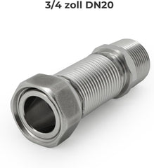 VANCOCO 2 Stk. Edelstahl-Flexrohr 3/4" Zoll Wellrohr Ausziehbar Flexibles Anschlussrohr Längenverstellbar von 75-130 mm Universelles Verbindungsrohr