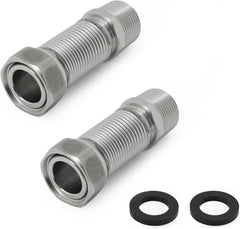 VANCOCO 2 Stk. Edelstahl-Flexrohr 3/4" Zoll Wellrohr Ausziehbar Flexibles Anschlussrohr Längenverstellbar von 75-130 mm Universelles Verbindungsrohr