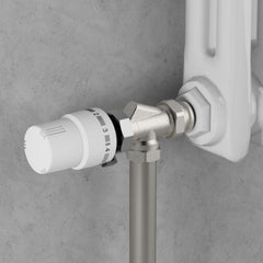 VANCOCO DN15 Heizkörperventil M30x1,5 Thermostatanschluss G1/2 | Verbesserte G1/2-Verbindung mit Dichtring, optimierte präzise Wasserdurchflusssteuerung für Heizkörper