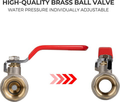 VANCOCO 4 Stk. Kugelhahn 1/2 Zoll DN15 IG-IG Messing Hebelgriff Blau Rot PN40