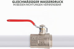 VANCOCO Kugelhahn 1/2 Zoll AG-IG, 4er Set, Absperrhahn aus Messing, Hebelgriff blau und rot, PN-40, für Wasser, Gas, Sanitär