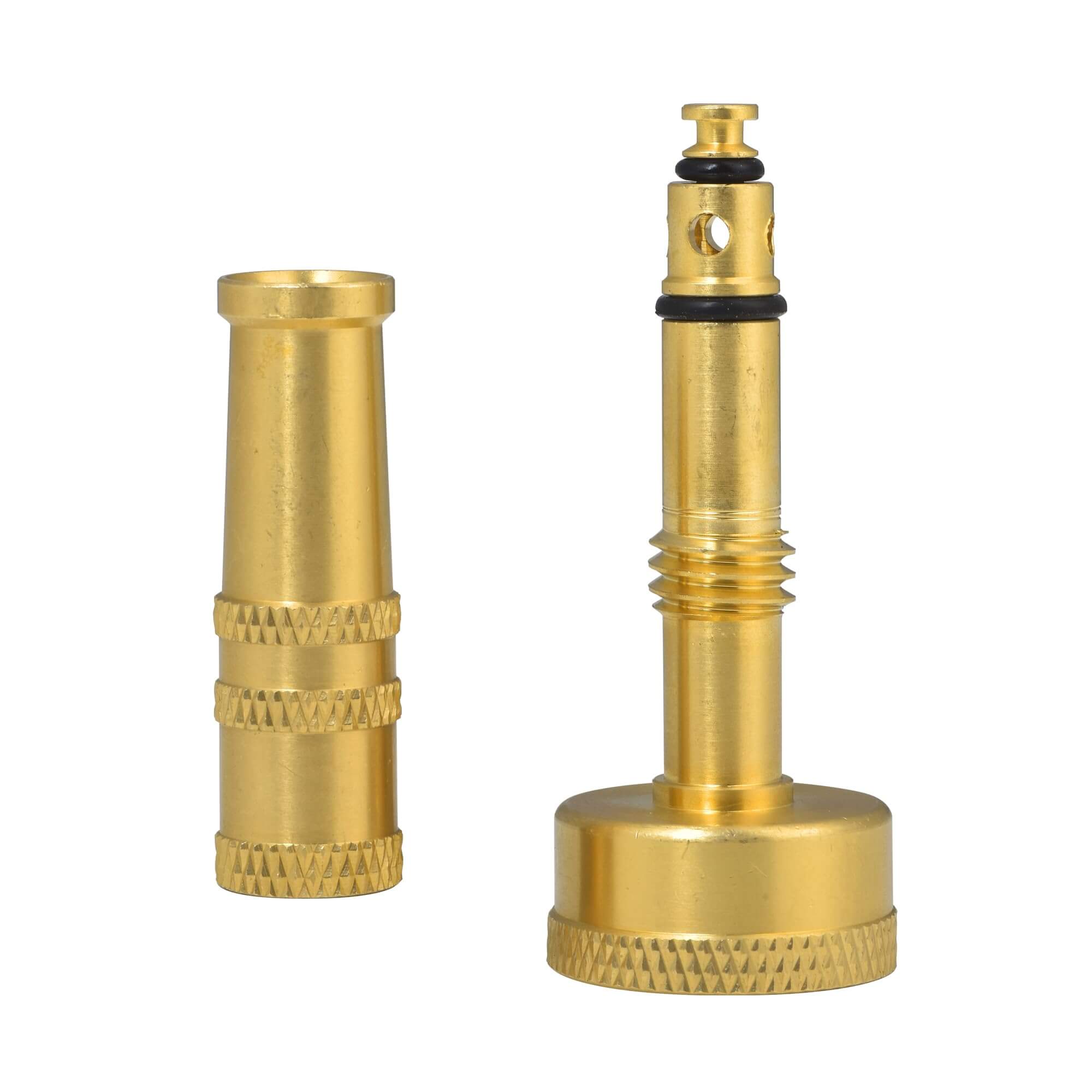 VANCOCO Brass Adjustable Twist Hose Nozzle, 3/4" GHT High-Pressure Garden Water Jet Spray Nozzle for Outdoor Garden & Car Wash