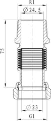 VANCOCO 2 Stk. Edelstahl-Flexrohr 1" Zoll Wellrohr Ausziehbar Flexibles Anschlussrohr Längenverstellbar von 75-130 mm Universelles Verbindungsrohr
