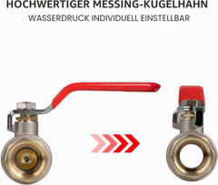VANCOCO 4 Stk. Kugelhahn 1/2 Zoll DN15 AG-IG Messing Hebelgriff Blau Rot PN40