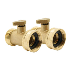 VANCOCO 3/4" Brass Garden Hose Shut-Off Valve with Rubber Washer, Heavy-Duty Water Connector