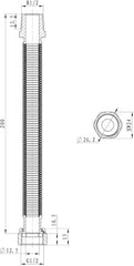 VANCOCO 2 Stk. Edelstahl-Flexrohr 1/2" Zoll Wellrohr Ausziehbar Flexibles Anschlussrohr Längenverstellbar von 200-400 mm Universelles Verbindungsrohr