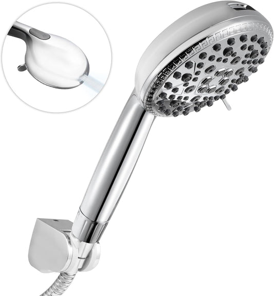VANCOCO 9 Strahlarten Duschkopf Set mit 5-Schichten Filter Hochdruck Handbrause inklusive Schlauch und Einstellbarer Halterung Wassersparend gegen Hartes