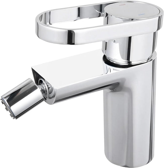VANCOCO 52010 Bad Wasserhahn Chrom 360° Drehfunktion | Wassersparende Waschbeckenarmatur, geprüft mit 24h Salzsprühtest Klasse 10, passend für Unterbauspülen
