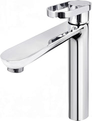 VANCOCO 52020 Wasserhahn Bad Hoch mit Auslauf Höhe 225 mm aus Messing für Aufsatzwaschbecken – Wassersparend mit 24h Salzsprühtest (Klasse 10) – Langlebige Mischbatterie, Chrom