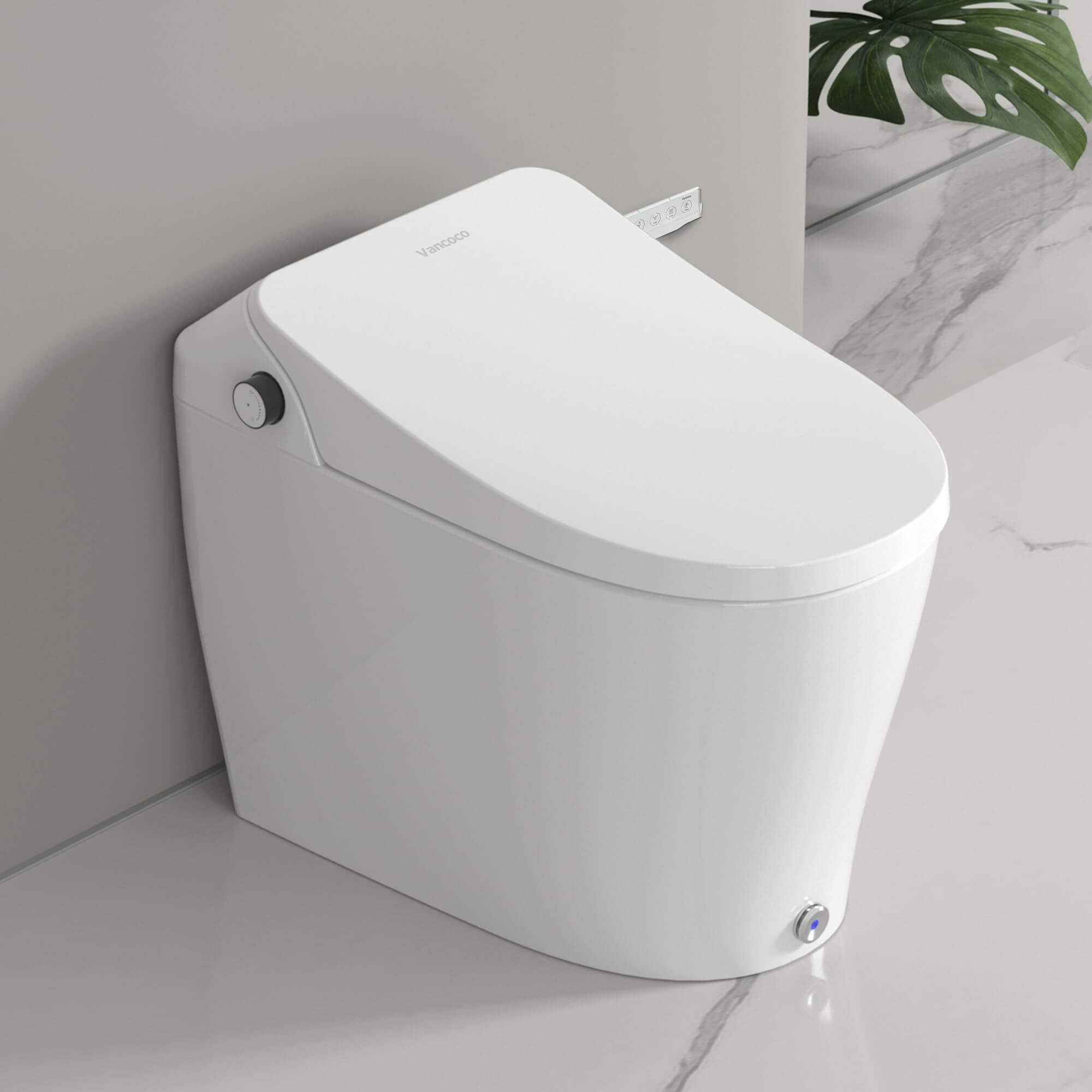 VANCOCO Smart One-Piece Toilet with Built-In Bidet, Heated Seat, Night Light & Warm Water Wash