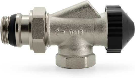 VANCOCO DN15 Heizkörperventil M30x1,5 Thermostatanschluss G1/2 | Verbesserte G1/2-Verbindung mit Dichtring, optimierte präzise Wasserdurchflusssteuerung für Heizkörper