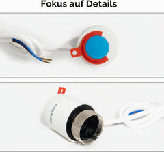 VANCOCO 7Stk.Stellantrieb Fussbodenheizung 230V M30x1,5 NC stromlos geschlossen | Thermischer Stellmotor für Fußbodenheizung & Heizkreisverteiler