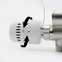 VANCOCO Mischpumpenhalterung 210mm Mittenabstand Fußbodenheizung | Mischstation für Heizkreisverteiler ohne Pumpe, CW617N Messing vernickelt, 20–70°C, bis 220m²