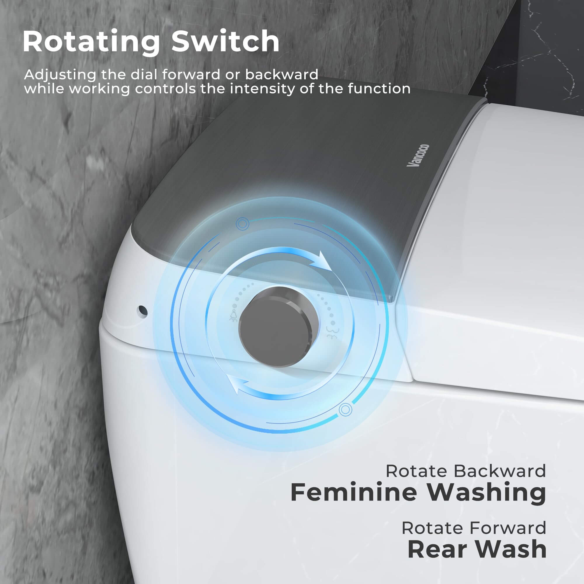 VANCOCO Smart One-Piece Toilet with Built-In Bidet, Heated Seat, Night Light & Warm Water Wash