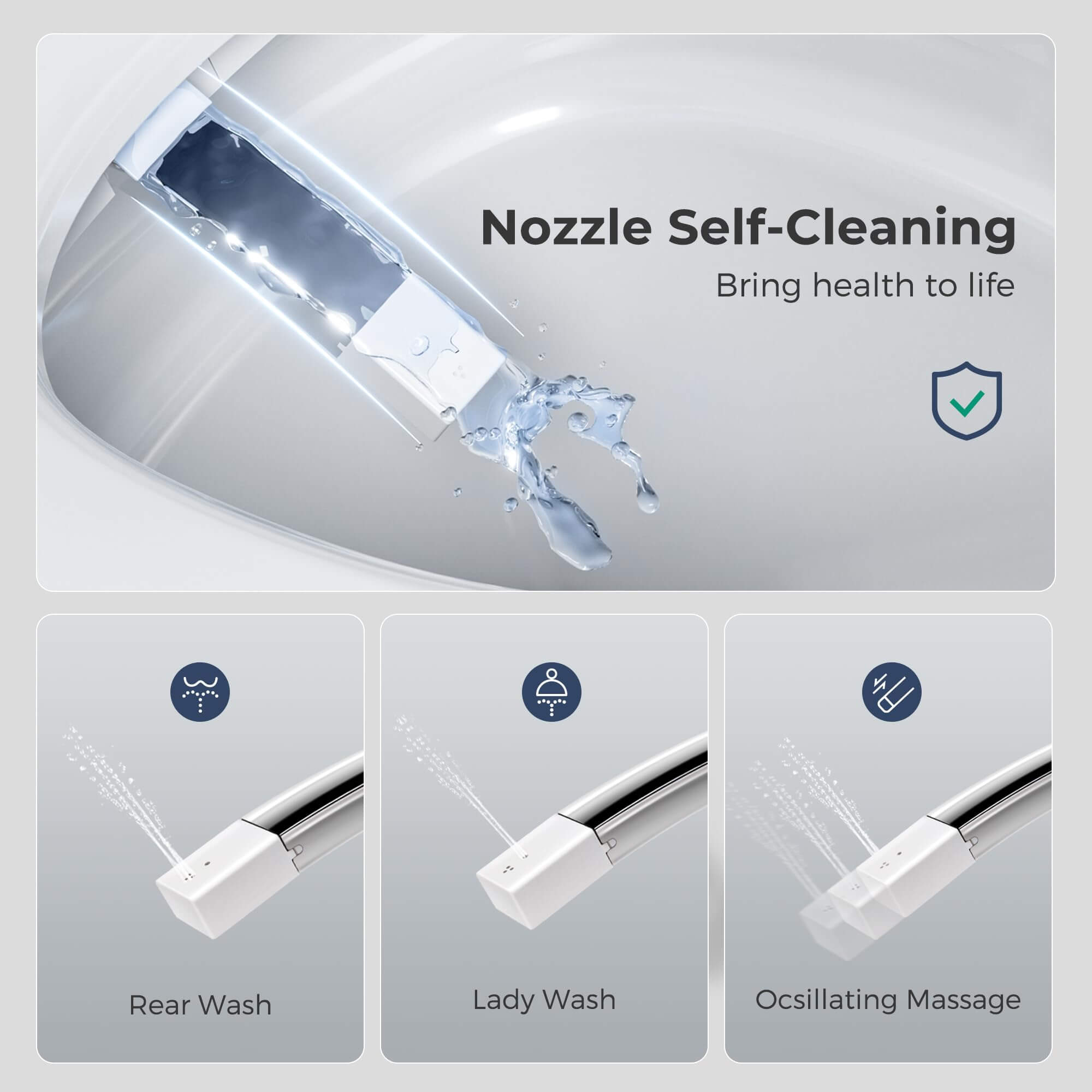 VANCOCO Smart One-Piece Toilet with Built-In Bidet, Heated Seat, Night Light & Warm Water Wash