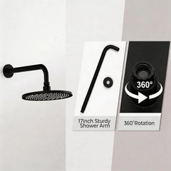 VANCOCO 10" Shower System with Handheld Spray - Matte Black