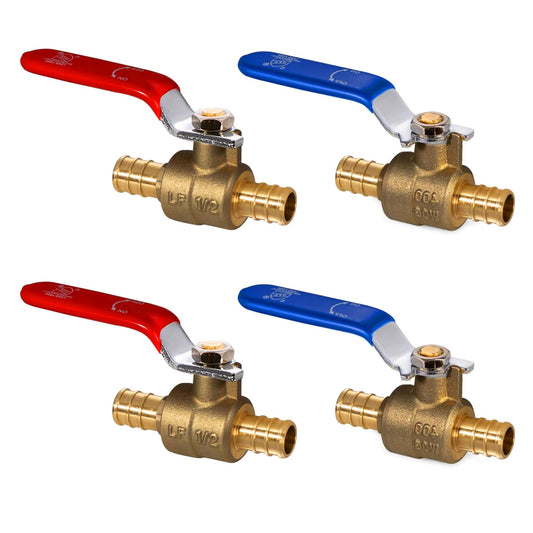 VANCOCO 1/2" Lead-Free Brass PEX Shut-Off Valve – Hot/Cold Water, 400 PSI, NSF Certified