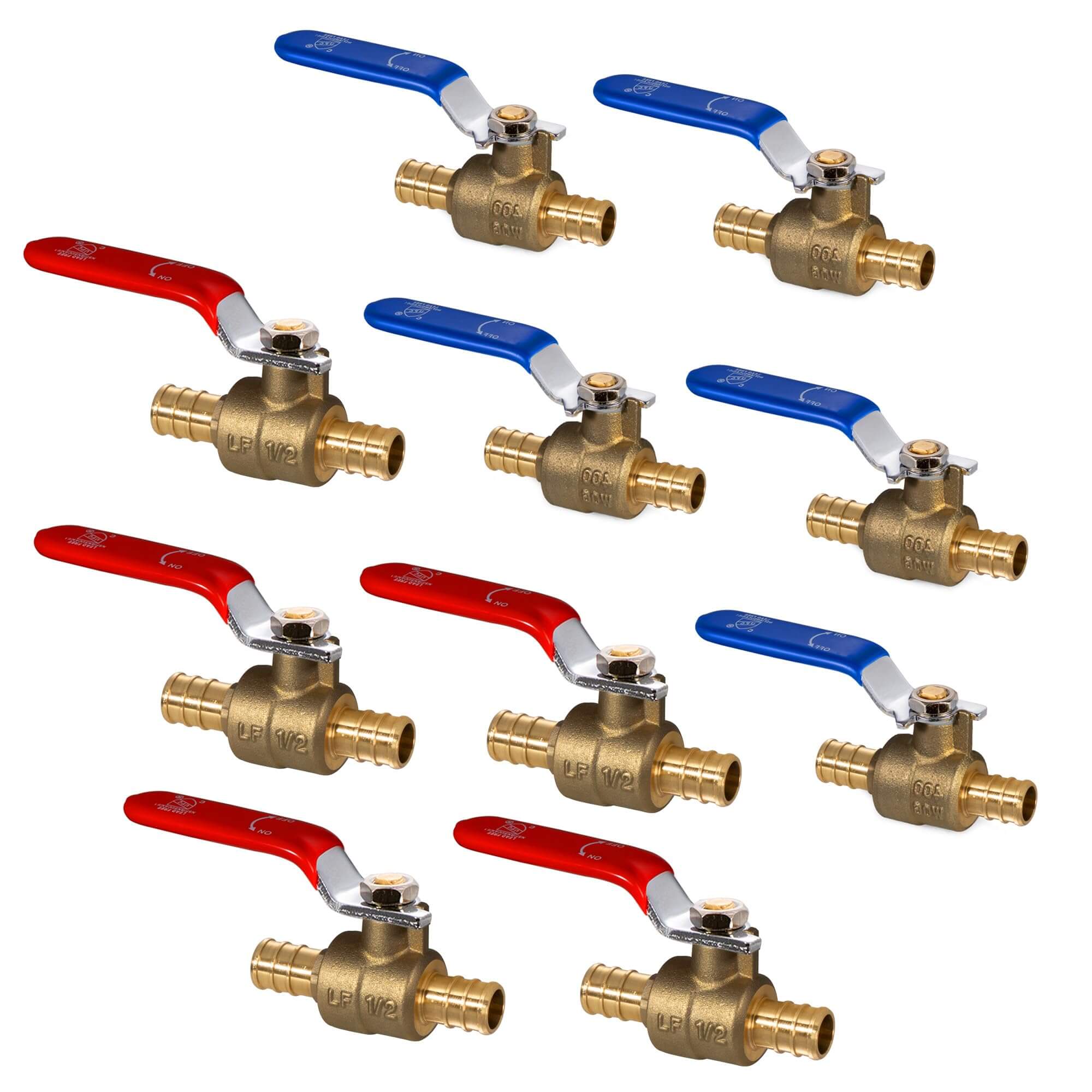 VANCOCO 1/2" Lead-Free Brass PEX Valve – Durable Hot/Cold Water Shut Off Valve