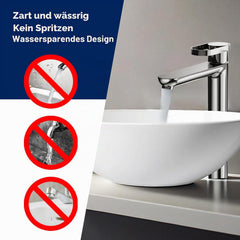 VANCOCO 52020 Wasserhahn Bad Hoch mit Auslauf Höhe 225 mm aus Messing für Aufsatzwaschbecken – Wassersparend mit 24h Salzsprühtest (Klasse 10) – Langlebige Mischbatterie, Chrom