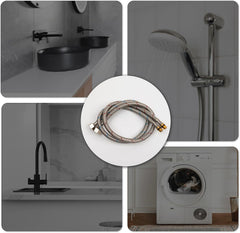 VANCOCO 2 Stk. Anschlussschlauch Armatur G3/8 x M10, Wasserhahn Schlauch, Panzerschlauch 3/8 Zoll, Flexschlauch 3/8, Wasserhahn Verlängerung, Schläuche Verlängerung für Wasserhahn Mischbatterie