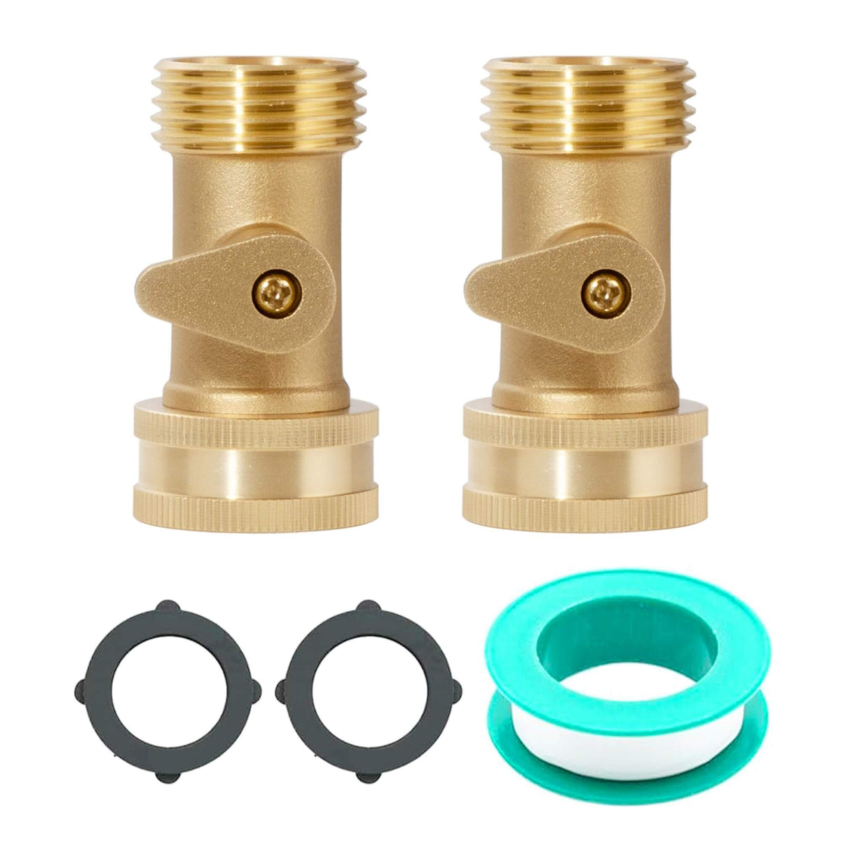 VANCOCO Solid Brass Garden Hose Shut Off Valve 3/4" GHT