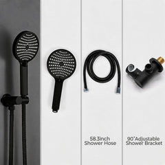VANCOCO 10" Shower System with Handheld Spray - Matte Black