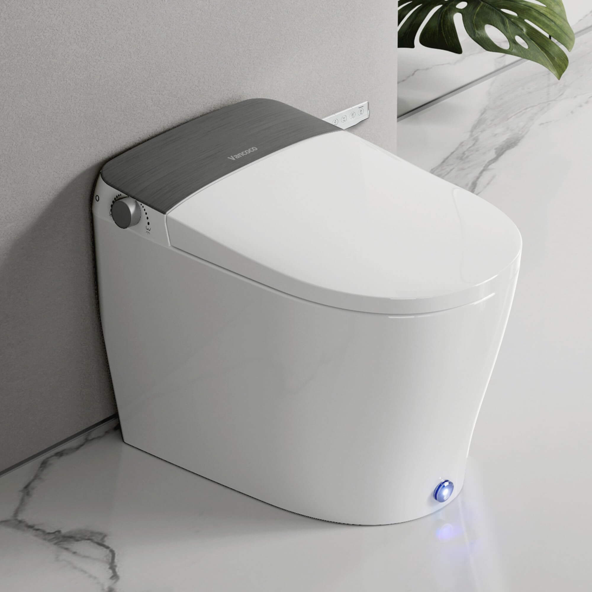 VANCOCO Smart One-Piece Toilet with Built-In Bidet, Heated Seat, Night Light & Warm Water Wash