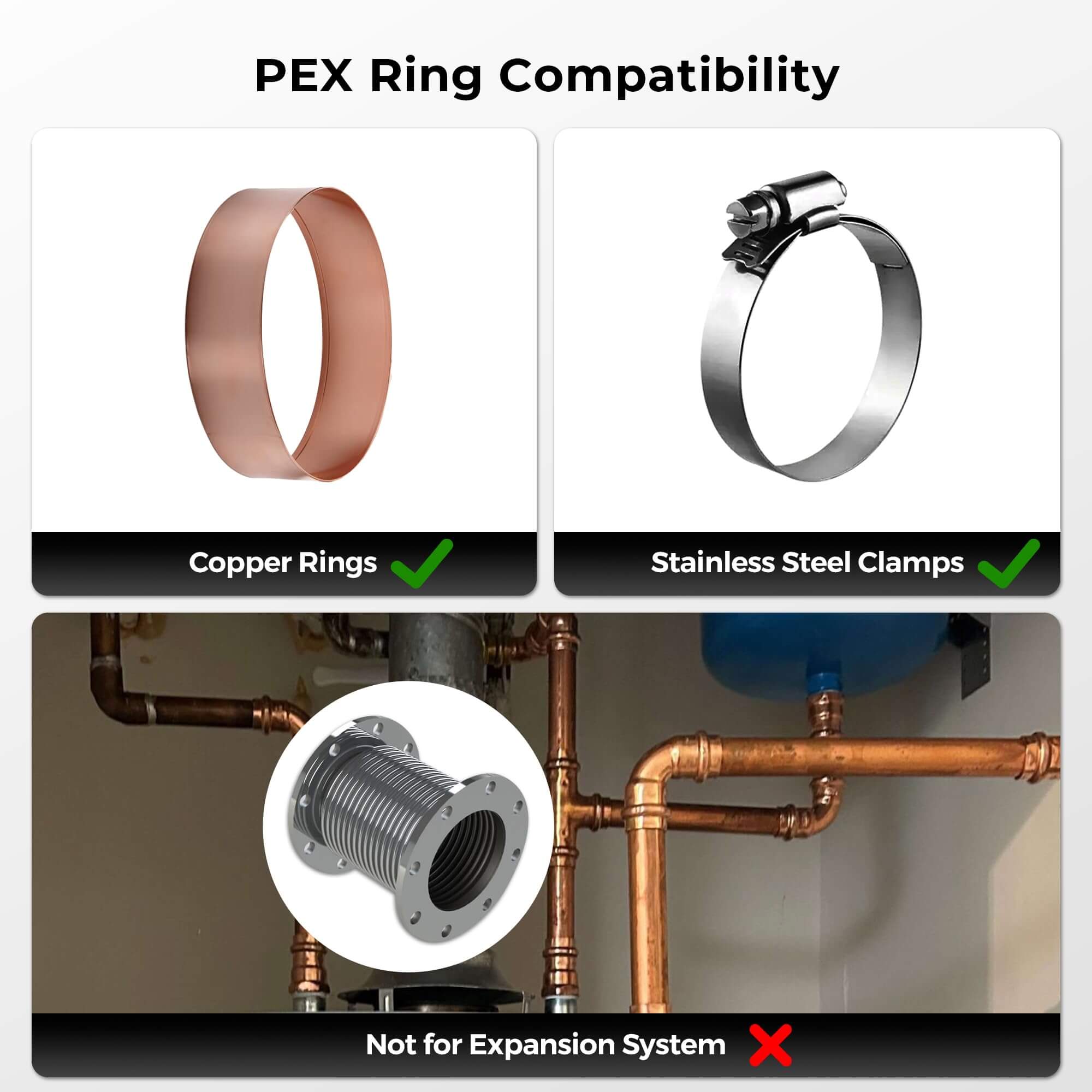 VANCOCO 3/4" Lead-Free Brass PEX Valve – Durable Hot/Cold Water Shut Off Valve