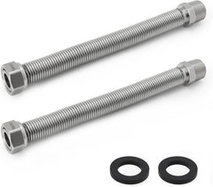 VANCOCO 2 Stk. Edelstahl-Flexrohr 1/2" Zoll Wellrohr Ausziehbar Flexibles Anschlussrohr Längenverstellbar von 200-400 mm Universelles Verbindungsrohr
