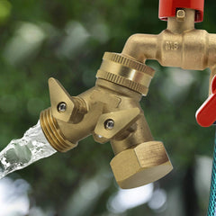 VANCOCO Brass Garden Hose End Caps – 3/4" GHT Rust-Proof with Washers