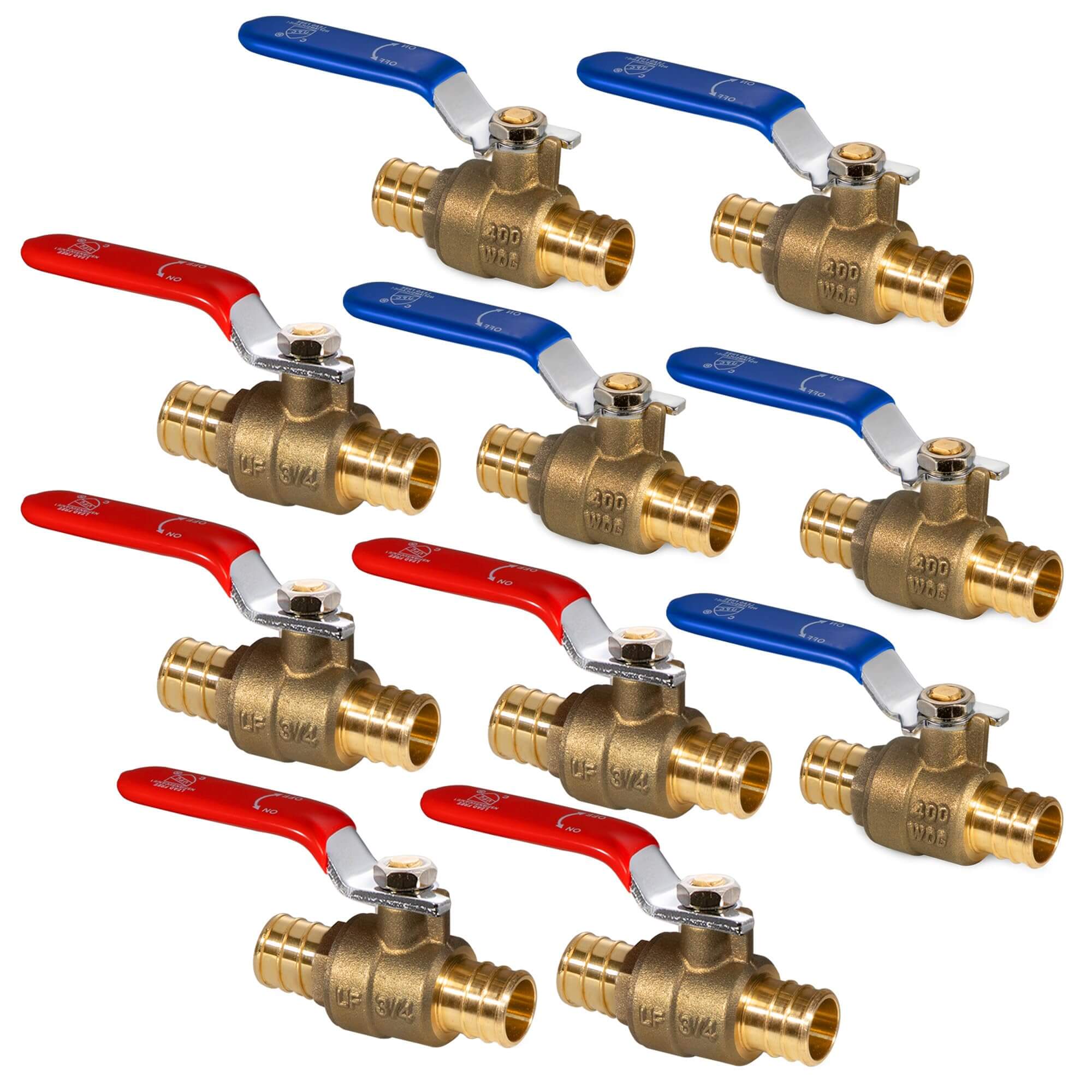 VANCOCO 3/4" Lead-Free Brass PEX Valve – Durable Hot/Cold Water Shut Off Valve