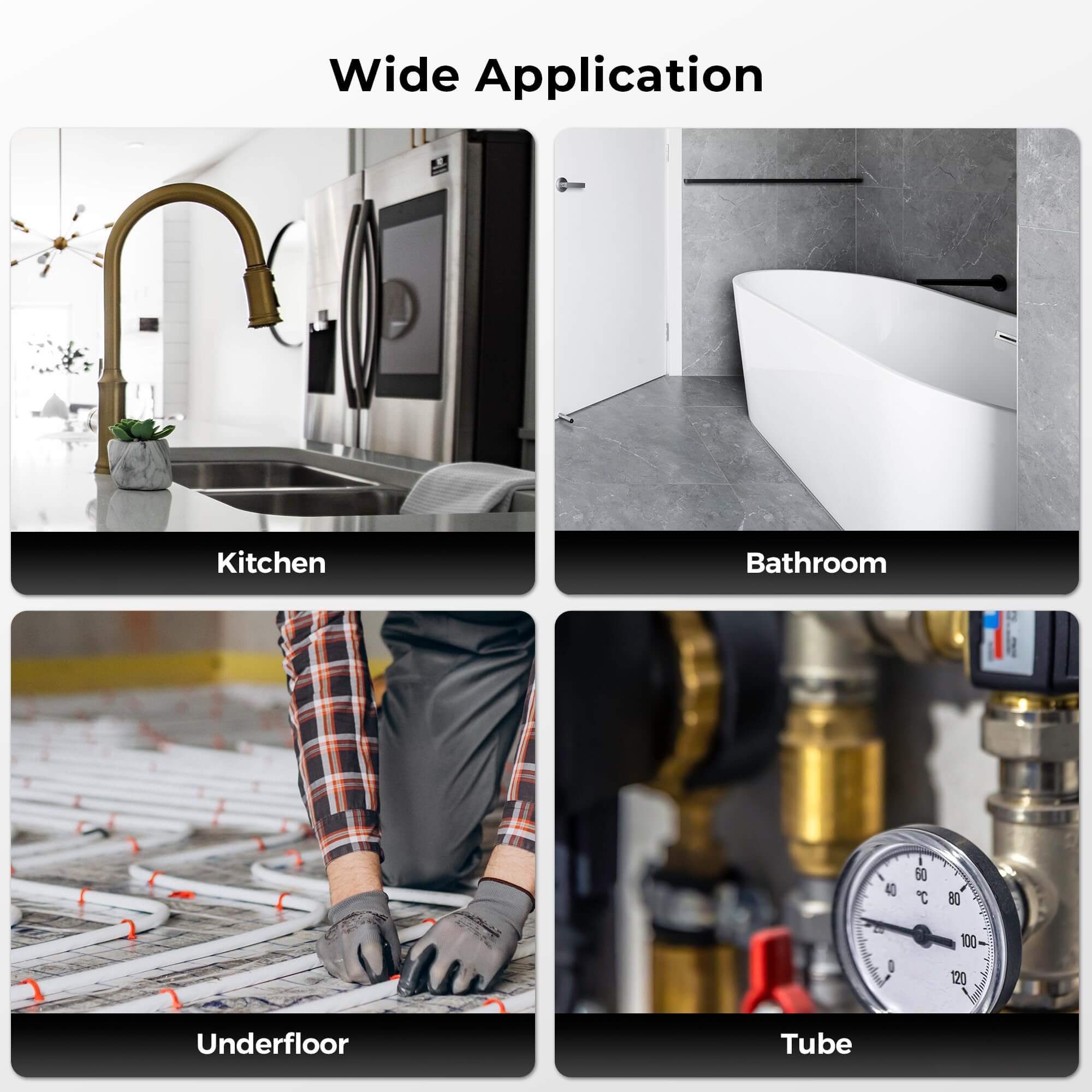 VANCOCO 1/2" Lead-Free Brass PEX Valve – Durable Hot/Cold Water Shut Off Valve