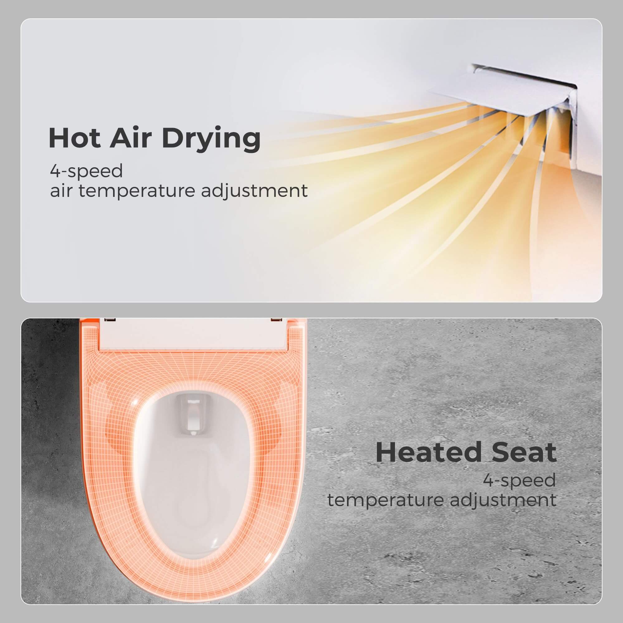 VANCOCO Smart One-Piece Toilet with Built-In Bidet, Heated Seat, Night Light & Warm Water Wash