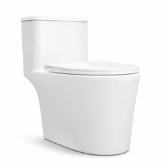 VANCOCO One-Piece Compact Toilet, 25" Depth, 12" Rough-In, Dual Flush
